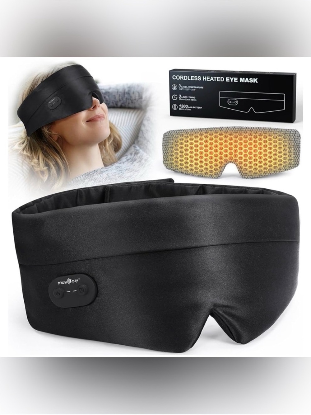 Cordless Heated Eye Mask - Blue Box NWT
